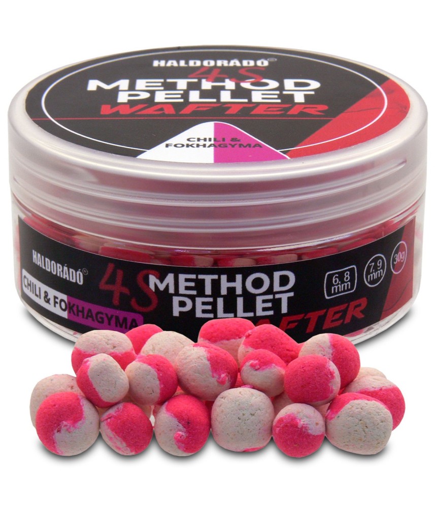 Haldorádó 4S Method Pellet Wafter 6, 8 mm Chili&Fokhagyma 30g Haldorádó 4S Method Pellet Wafter 6, 8 mm Chili&Fokhagyma 30g