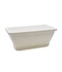 Dísz balkonláda+alj 40cm fehér