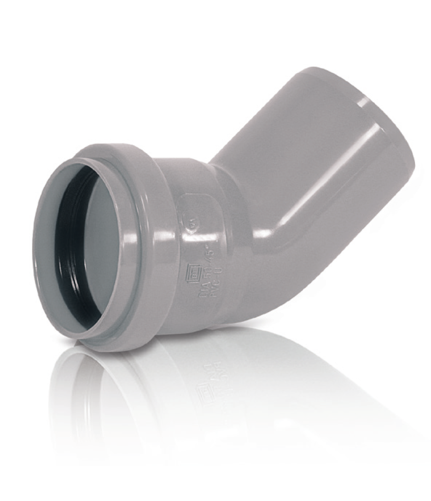 PVC lefolyó ív 40*45° PVC lefolyó ív 40*45°