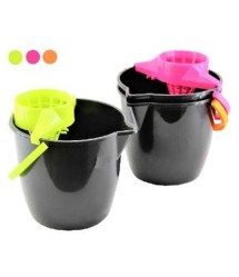 Felmosó vödör + csavaró fekete 12 L