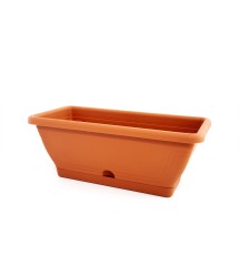 Dísz balkonláda+alj 40cm terrakotta
