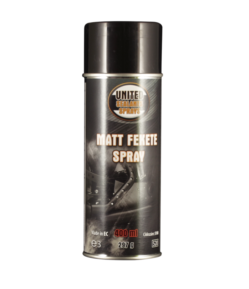 Matt fekete spray 400 ml United Matt fekete spray 400 ml United