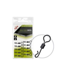 Carp Zoom Bojlis nagy karikával ellátott gyorskapocs, #4 mm, matt fekete, 10 db (cz2035)