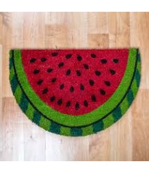 Festett kókusz félkör lábtörlő 40×60 cm – Dinnye mintával