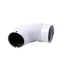 Füstcső könyök 120 mm fehér
