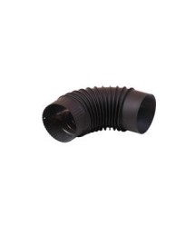 Füstcső könyök 150 mm fekete